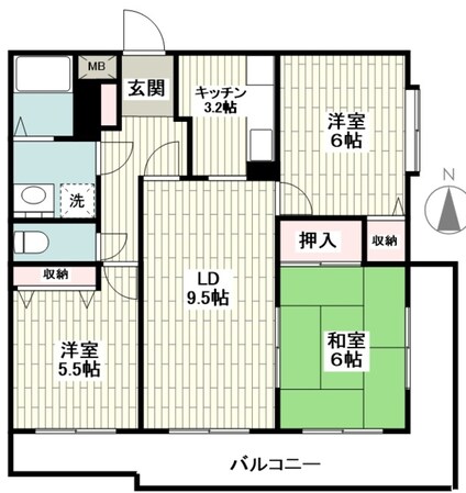 ドミールいぶき野の物件間取画像